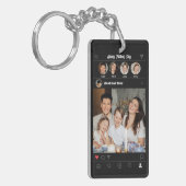 Cool Vaderdag Instagram Foto Sociale media Pap Sleutelhanger (Voorkant Links)