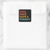 Cool vaders hebben Pomsky Dog Pride Gift Vierkante Sticker (Tas)