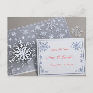 Cool Vakantie & Kerstmis Bruiloft Save the Date Aankondigingskaart