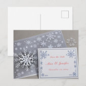 Cool Vakantie & Kerstmis Bruiloft Save the Date Aankondigingskaart (Voorkant / Achterkant)