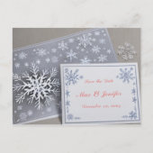 Cool Vakantie & Kerstmis Bruiloft Save the Date Aankondigingskaart (Voorkant)