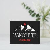 Cool Vancouver Canada bergen esdoorn blad donker Briefkaart (Staand voorkant)