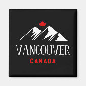 Cool Vancouver Canada bergen esdoorn blad donker Magneet (Voorkant)