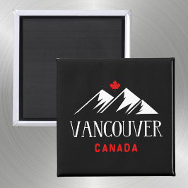 Cool Vancouver Canada bergen esdoorn blad donker Magneet