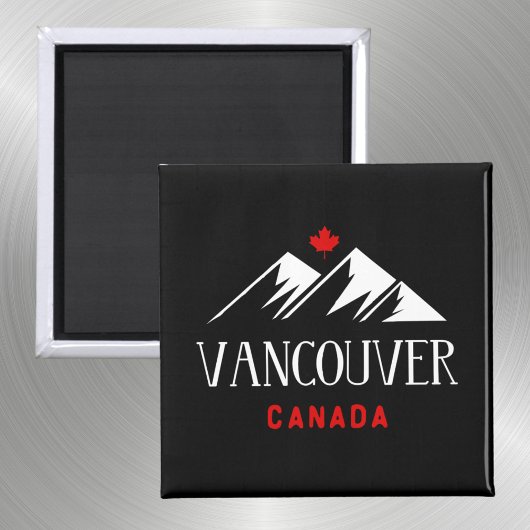 Cool Vancouver Canada bergen esdoorn blad donker Magneet