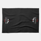 Cool Vancouver Canada bergen esdoorn blad donker Theedoek (Horizontaal)