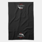 Cool Vancouver Canada bergen esdoorn blad donker Theedoek (Verticaal)