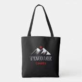 Cool Vancouver Canada bergen esdoorn blad donker Tote Bag (Achterkant)