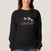 Cool Vancouver Canada bergen esdoorn blad donker Trui (Voorkant)