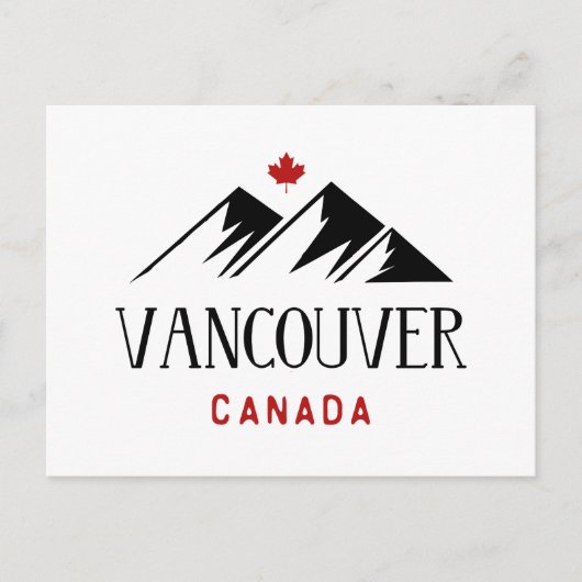 Cool Vancouver Canada Bergen Maple Leaf Briefkaart (Voorkant)