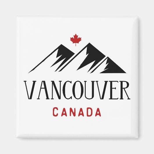 Cool Vancouver Canada Bergen Maple Leaf Magneet (Voorkant)