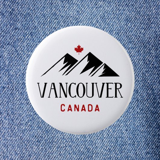 Cool Vancouver Canada Bergen Maple Leaf Ronde Button 5,7 Cm