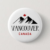 Cool Vancouver Canada Bergen Maple Leaf Ronde Button 5,7 Cm (Voorkant)