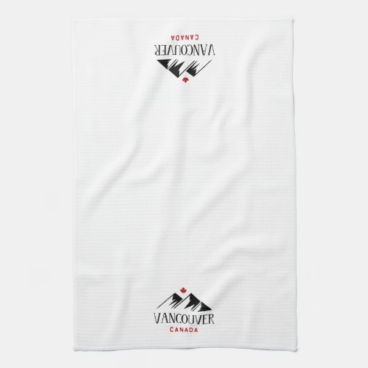 Cool Vancouver Canada Bergen Maple Leaf Theedoek (Verticaal)