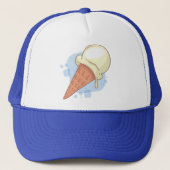 Cool Vanilla Ice Cream-ontwerp Trucker Pet (Voorkant)