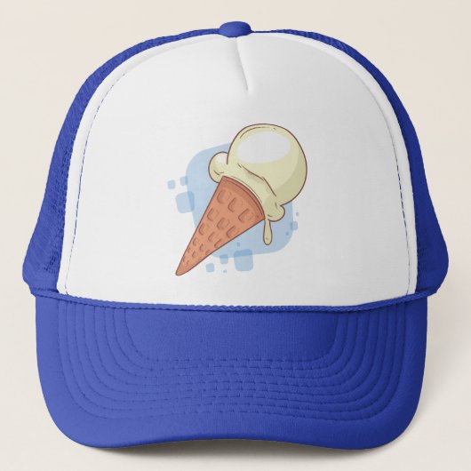 Cool Vanilla Ice Cream-ontwerp Trucker Pet (Voorkant)