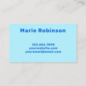 Cool Vaporwave Bold Font Blue Paarse Music DJ Visitekaartje (Achterkant)