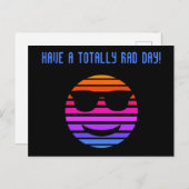 Cool Vaporwave Emoji Custom Message Rad Day Briefkaart (Voorkant / Achterkant)