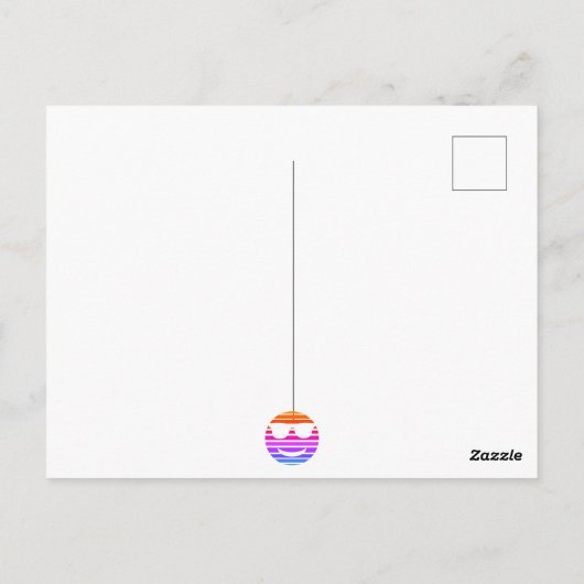 Cool Vaporwave Emoji Custom Message Rad Day Briefkaart (Achterkant)