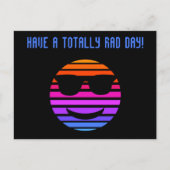 Cool Vaporwave Emoji Custom Message Rad Day Briefkaart (Voorkant)