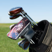 Cool Vaporwave Standbeeld van David in Roze Golfheadcover (Insitu)
