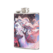 Cool Vaporwave Standbeeld van David in Roze Heupfles (Links)