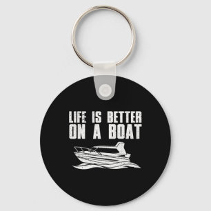 Cool varen voor mannen vrouwen bootkapitein ponton sleutelhanger