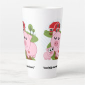 Cool Varken Warm Hart Latte Mok (Voorkant)