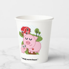 Cool Varken Warm Hart Papieren Bekers