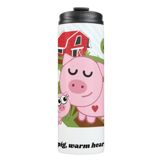 Cool Varken Warm Hart Thermosbeker (Voorkant)