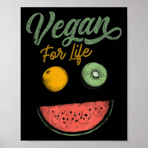 Cool Vegan For Life Veggie Food Plant Diet World V Poster