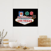 Cool Vegas welkomstbord Casino Poster (Keuken)