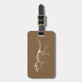 Cool Velociraptor Dinosaur Botten en Skeleton Bagagelabel (Voorkant verticaal)