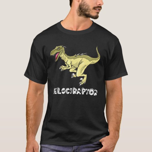 Cool Velociraptor Dinosaur Dino Saurus Reptielwage T-shirt (Voorkant)