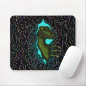 Cool velociraptor dinosaur mousepad design muismat (Met muis)