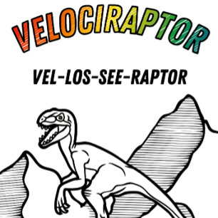 Cool Velociraptor Dinosaur T-Shirt