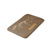 Cool Velociraptor Dinosaurus Botten Jongens Slaapk Badmat (Gekanteld)