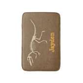 Cool Velociraptor Dinosaurus Botten Jongens Slaapk Badmat (Voorkant Verticaal)