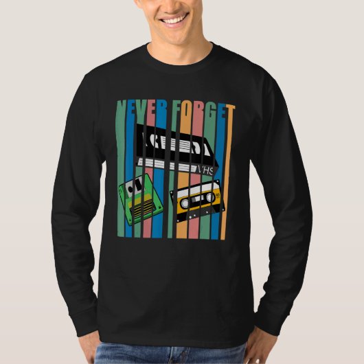 Cool vergeet nooit dat ik met Cassette diskette-vi T-shirt (Voorkant)