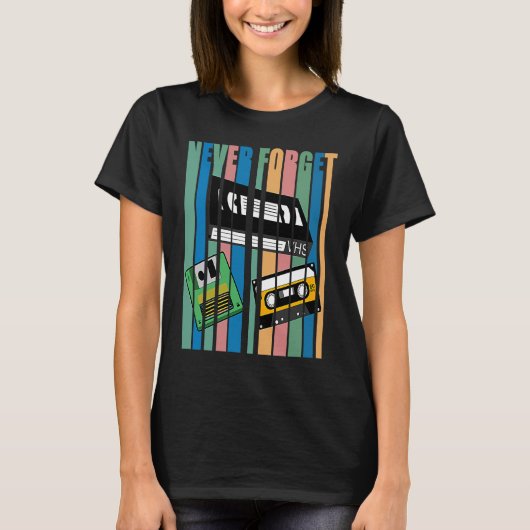 Cool vergeet nooit de video van VHS Cassette T-shirt (Voorkant)