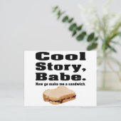 Cool verhaal babe briefkaart (Staand voorkant)