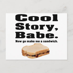 Cool verhaal babe briefkaart