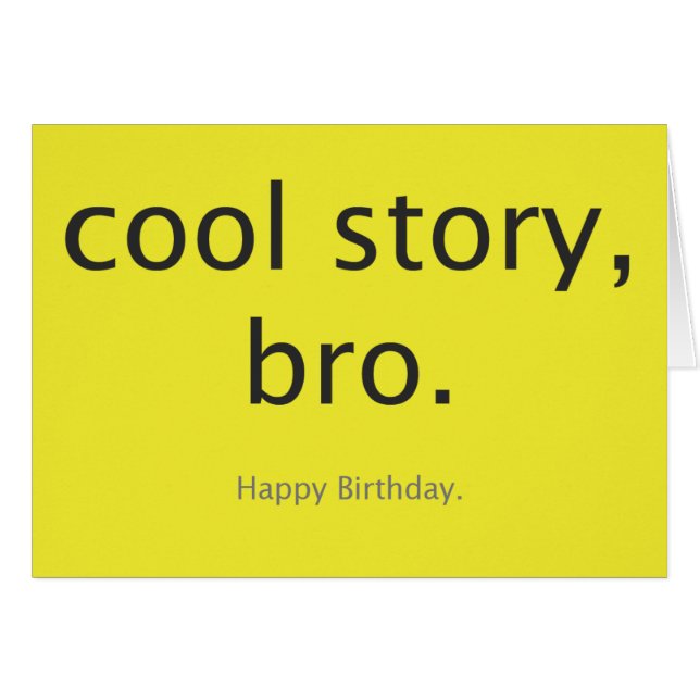 Cool verhaal, bro. (Voorkant Horizontaal)