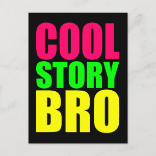 Cool Verhaal Broer in Neon Kleuren Briefkaart