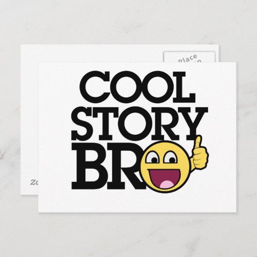 Cool verhaaltje Bro Briefkaart (Voorkant / Achterkant)