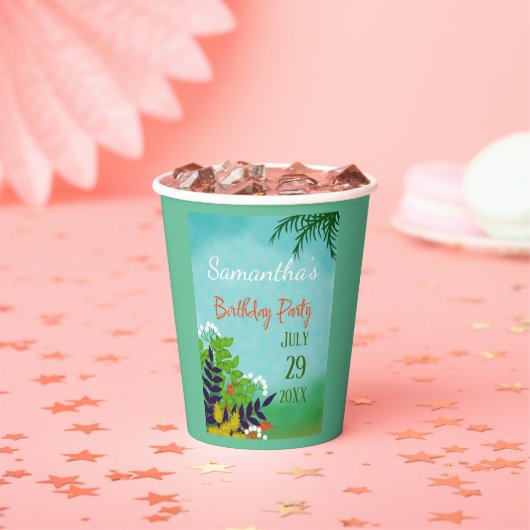 Cool Verjaardagsfeest Verse Tuin Papieren Bekers (Insitu)