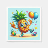 Cool verjaardagsstrand ananas party servet (Voorkant)