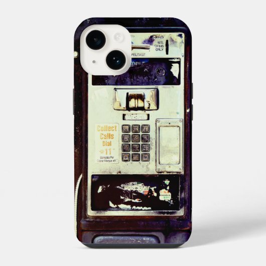 COOL Verlaten Betaaltelefoon  iPhone Hoesje (Achterkant)