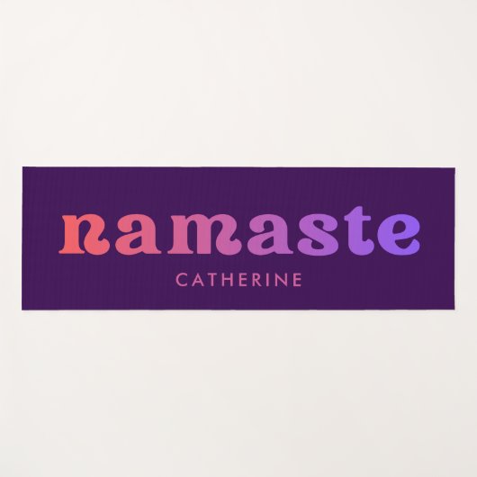 Cool Verlopen Namaste Aangepast  Yogamat (Voorkant (horizontaal))