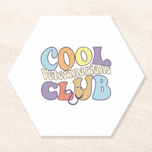 Cool Vet Club Veterinary Tech Practitioner Dier Kartonnen Onderzetters (Voorkant)